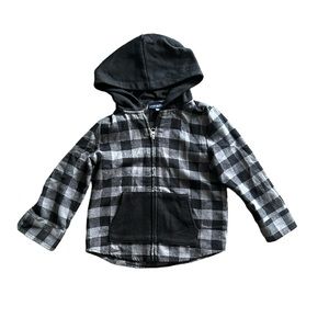 Andy & Evan Hooded Zip Up Flannel Sweater.